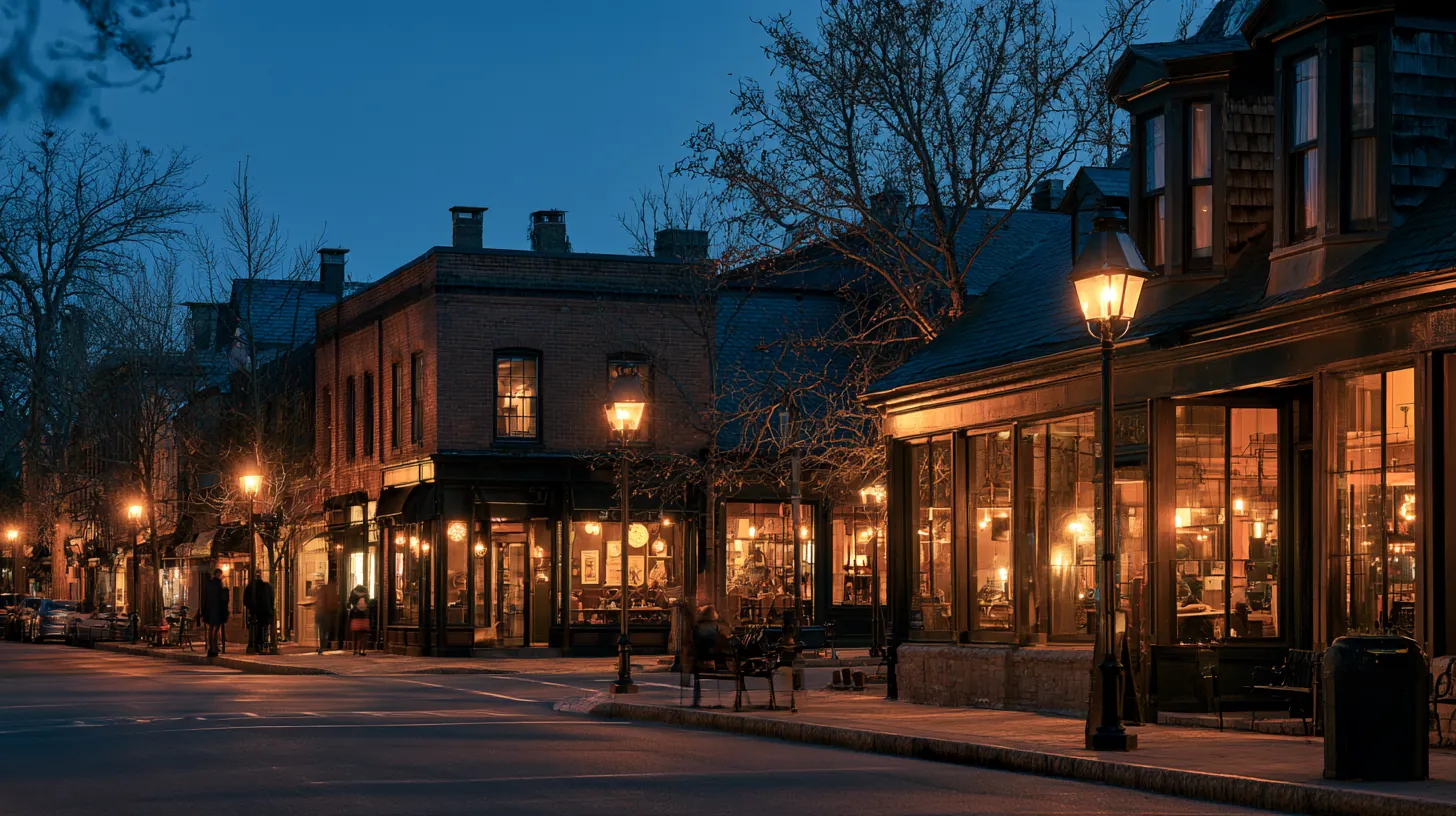 American main street at dusk near the PossiblesLoan service area